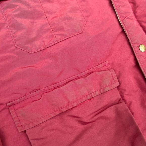 Vintage 80s LL Bean Outerwear Red Winter Baxter State Parka Jacket Puffer Coat - Picture 7 of 12